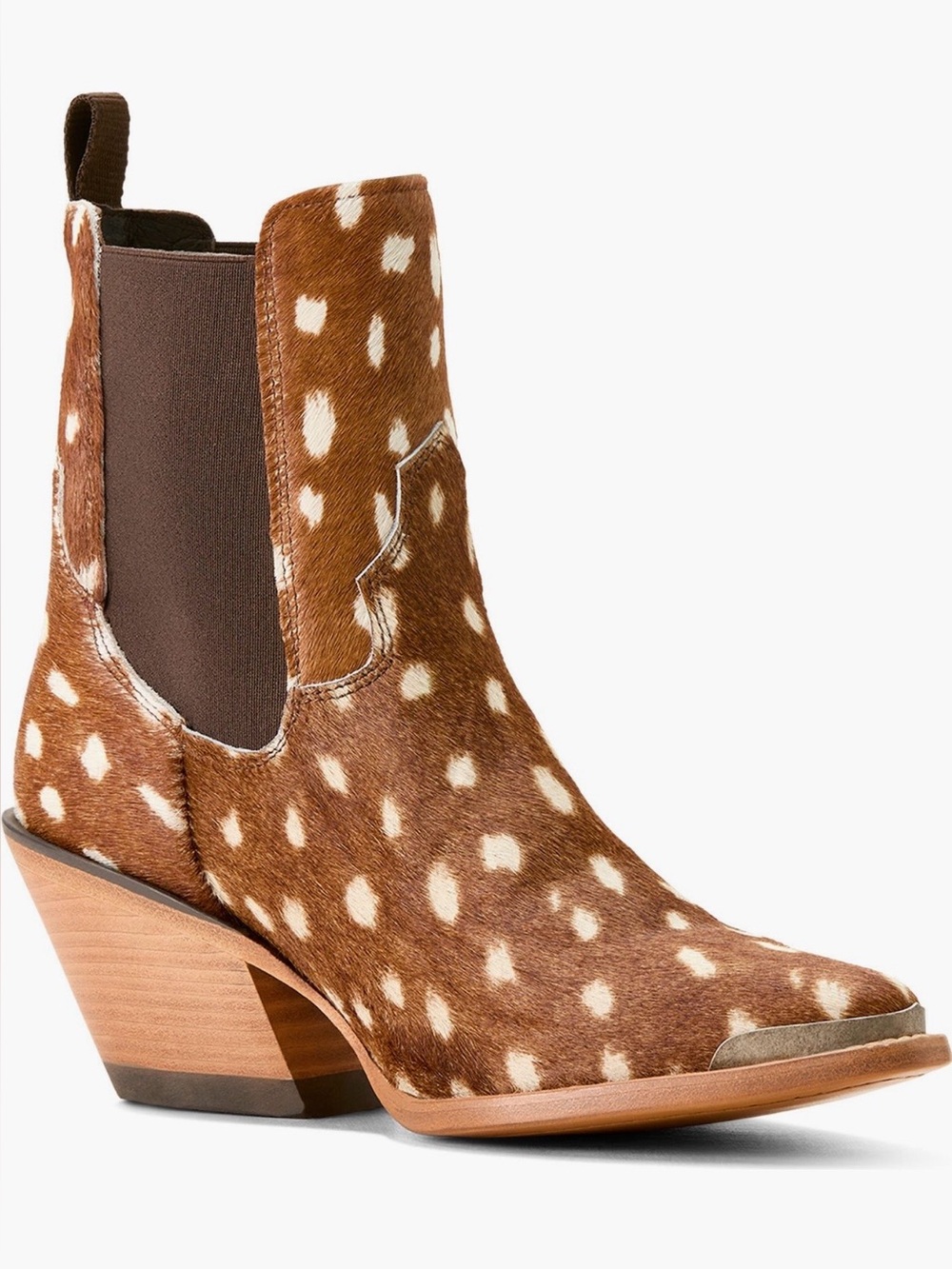 Ariat‎ Shiloh Calf hair Deer Print Heeled boots size 6.5 nwt